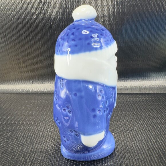 Porsgrund Norway Boy Blue White Snowflake Porcelain Figurine Vintage Figure VTG - Picture 7 of 10